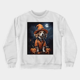 Halloween Pumpkin Dog Crewneck Sweatshirt